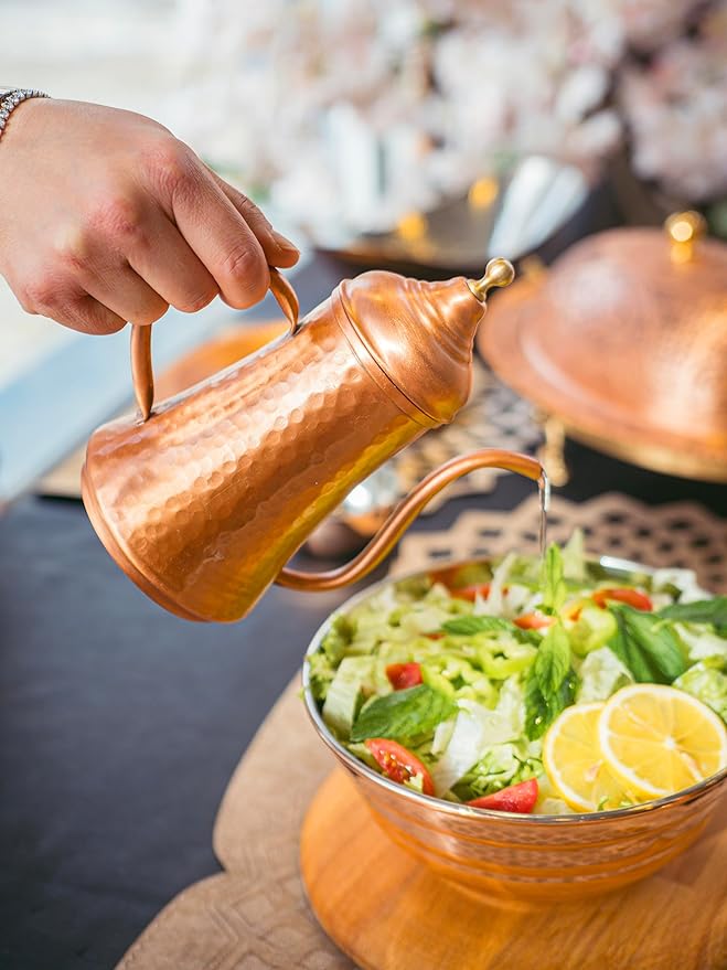 COPPER CONCEPT Copper Oil Dispenser for Kitchen, Handmade Olive Oil Dispenser Bottle, Real Copper, (10 Oz - 300 ml)