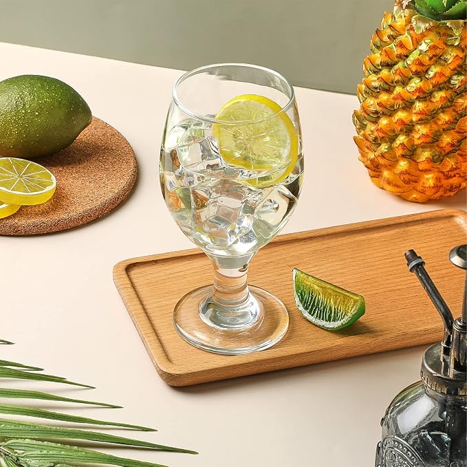 Patelai Set of 30 Water Goblet, 13.5 oz Clear Drinking Glasses Bulk Dishwasher Safe, Stemmed Water Glass for Juice Wine Beer Tea Sangria Cold Beverages, Reusable Glassware for Home Party Restaurant