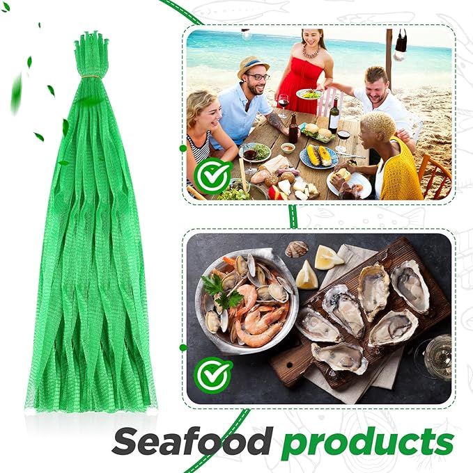 Windyun 1000 Pcs 20 Inch Mesh Bags for Vegetables Mesh Produce Bags Reusable Nylon Netting Bulk, Fits Storage Egg Vegetable Seafood Fruits Grocery (Green)