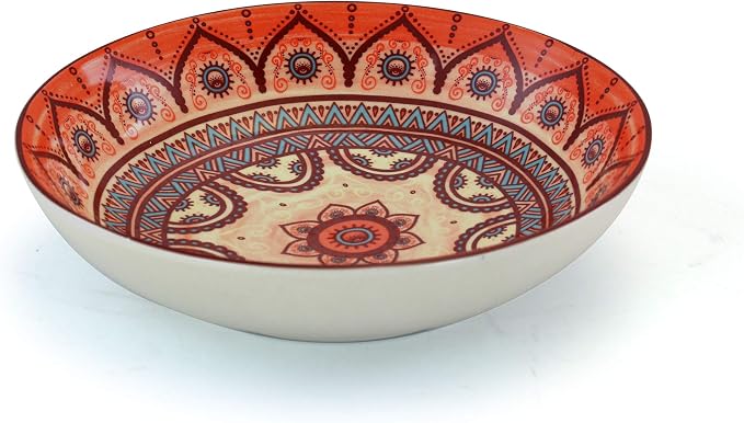 Elama's Zen Rust Mozaik 16 Piece Stoneware Dinnerware Set