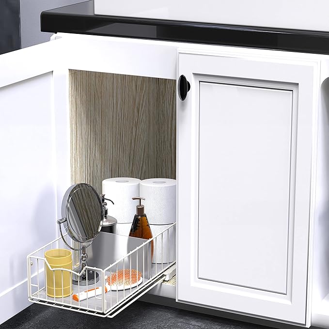 Simple Houseware 3 Tier Basket Drawer + Cabinet Pull-Out Shelf