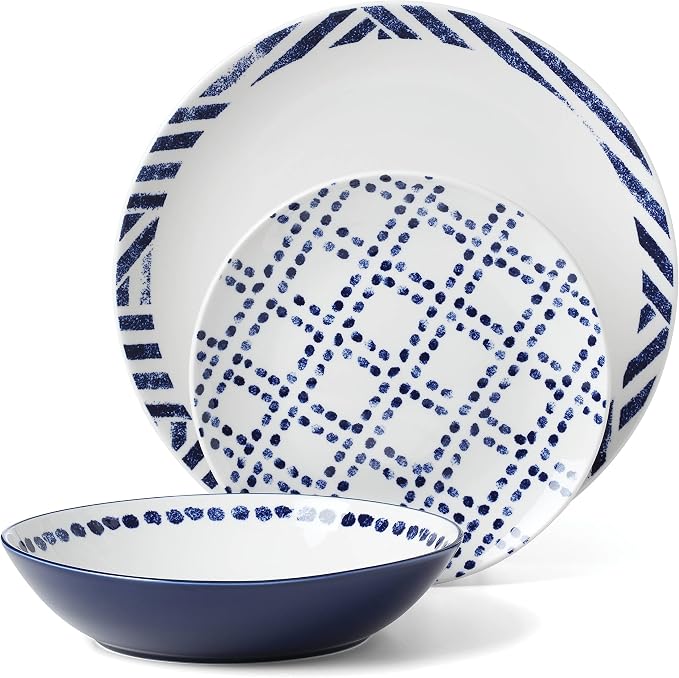 Oneida Harbour Piece Dinnerware Set, 12 Count, White, Back To College, Dorm Essentials