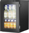 Antarctic Star 18L Mini Fridge Cooler 24Can, Beverage Refrigerator with Quiet Compressor, LED Light,Freestanding Small Fridge with Electronic Temperature Control for Home and Bar(40-61 ℉)