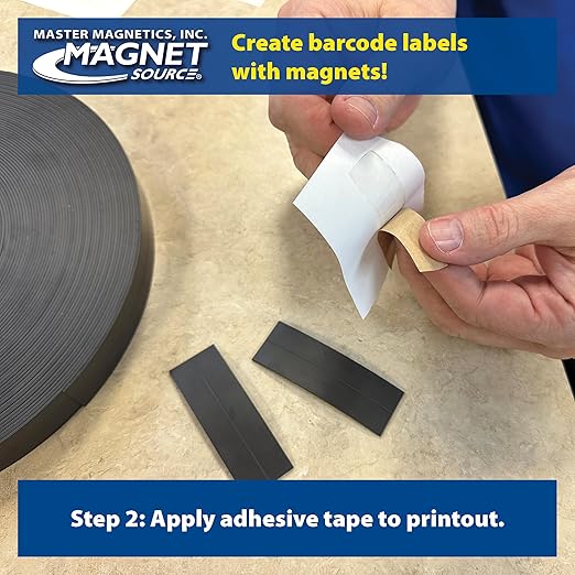 Master Magnetics ZGN40S3 Flexible Magnet Strip, Plain, No Laminate, 1/16" Thick, 1" Height, 100 Feet Scored Every 3", 1 Roll with 396-1" x 3" Pieces
