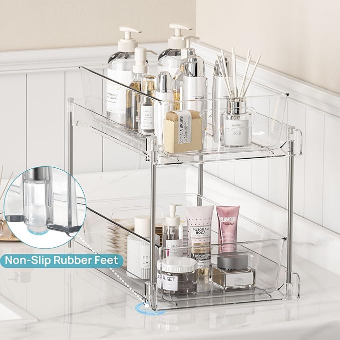 Vtopmart 6 Pack Bins and 4 Pack Under Sink Organizer