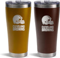 The Memory Company Officially Licenced NFL 30OZ Tumbler Set - 2-Pack Home & Away Stainless Steel Insulated Tumblers with Straws, Double Wall Vacuum Sealed Football Fan Drinkware