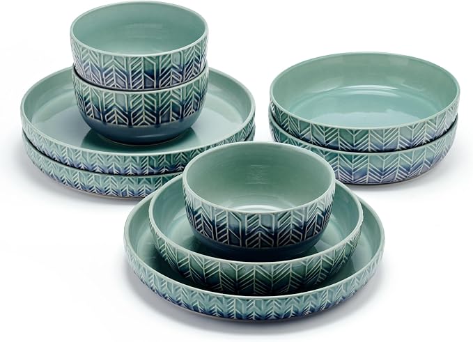 Mikasa Osborne 9 Piece Dinnerware Bowl Set, Service for 3
