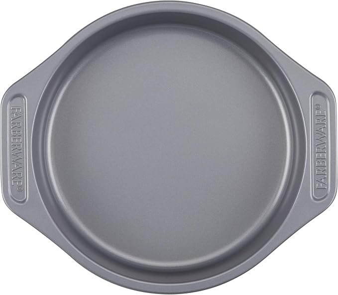 Farberware Nonstick Bakeware Set Includes Baking Cake Pans and Cookie Sheets, 4 Piece, Gray