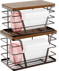 TIDIIABODE 2 Pack Stackable Kitchen Organization,Counter Organizers and Pantry Organization for Home and Kitchen,Trash Bag Organizer Under Sink,Brown