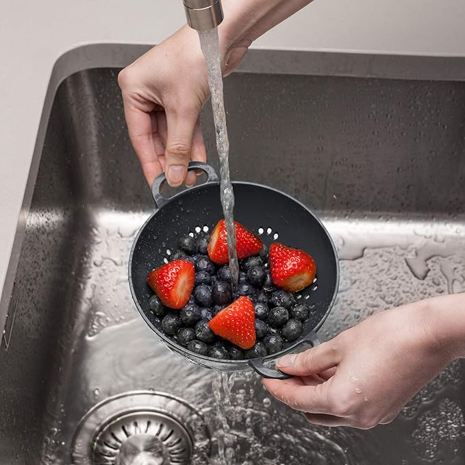 Zeal Melamine Colander/Strainer (15cm) -Dark Grey