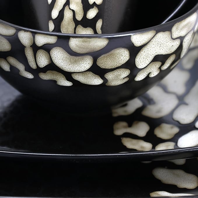 Elama's Savannah 16 Piece Stoneware Dinnerware Set