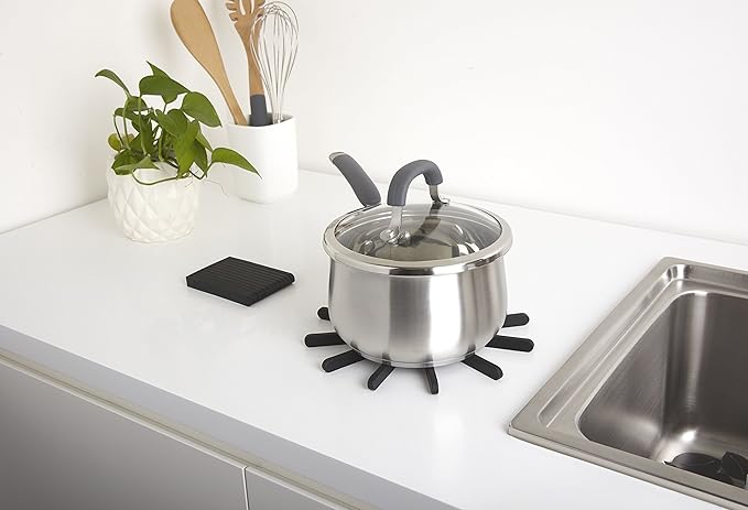 Umbra Fanfare Silicone Trivet (Set of 2), Black