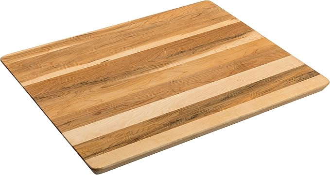 Labell Large Maple Cutting Board with Angled Finish, 16x20x0.75in