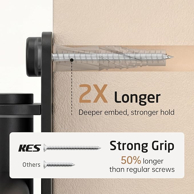 KES Swivel Towel Rack, 19.5" Extra Long Swivel Towel Racks for Bathroom 4-Arm, Swing Out Towel Rack Wall Mounted 18/8 Stainless Steel Matte Black, A2104S4L50-BK