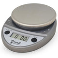 San Jamar SCDGP11M Professional Round Digital Food/Kitchen Scale, 11 lb Capacity, Metallic