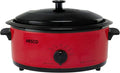 NESCO 4816-12, Roaster Oven with Porcelain Coated Steel Cookwell, Red, 6 quart, 750 watts