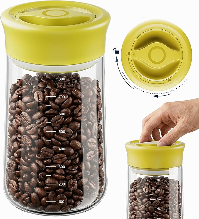 OURCABECUE Wide Mouth Mason Jar 27 oz, 2026 Upgrade 90° Rotating Lid Glass Storage Jar, Food Grade Overnight Oats & Yogurt Jar, Dry Snacks Candies jar