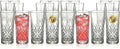 Godinger Dublin Crystal Highball Glasses, 12 Count (Pack of 2)
