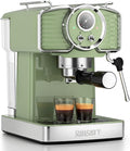 SUMSATY Espresso Machine 20 Bar, Retro Espresso Maker with Powerful Milk Frother Steam Professional Expresso Machine for Home with 61oz Water Tank Cappuccino & Latte Maker, Green