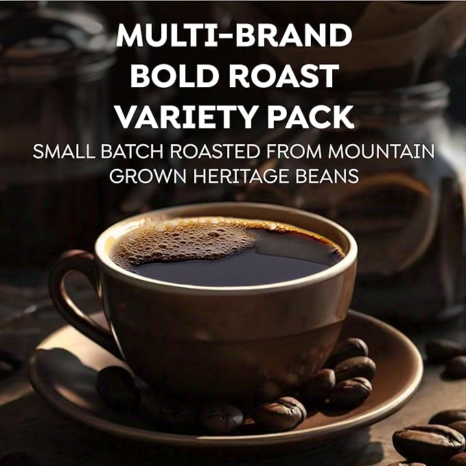 Intelligent Blends Dark Roast Coffee Pods Variety Pack, 50 ct, Single Serve Pods – 100% Arabica Coffee, Compatible with Keurig K Cups Maker