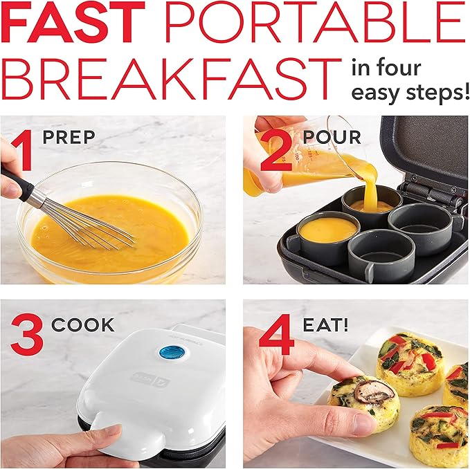 DASH Deluxe Sous Vide Egg Bite Maker with Silicone Molds + DASH Deluxe Rapid Egg Cooker - Black