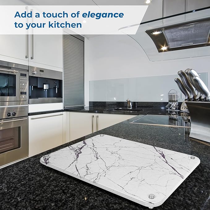 Spaceneat Diatomite Stone Drying Mat for Kitchen Counter - Rapid Moisture Removal - 15.7" x 11.8" Large Dish Drying Stone for Kitchen Sink - Diatomaceous Earth Quick Dry Dish Mat - White Marble