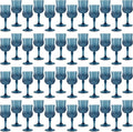 Plastic Wine Glasses, Plastic Goblets Vintage Style Cordial Unbreakable Drinking Glasses, Reusable Drinkware for Wedding Reception, Grand Event Party Supplies (48, Navy Blue)
