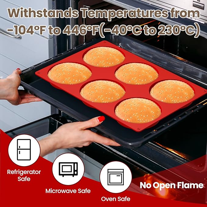 Redfly 2 Pack Silicone Egg Molds with 2 Pack Air Fryer Silicone Liners, 4Inch Jumbo Muffin Pan Sets