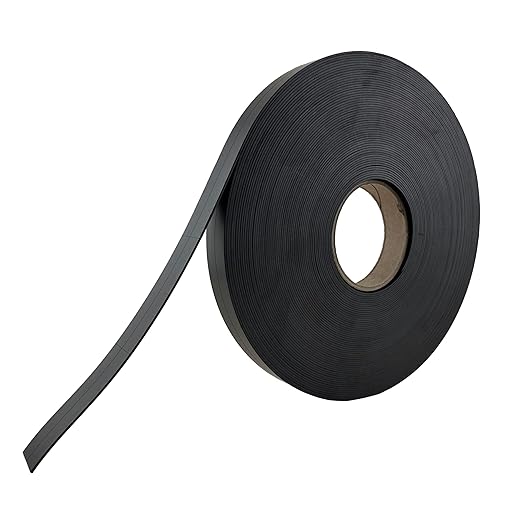 Master Magnetics ZGN40S3 Flexible Magnet Strip, Plain, No Laminate, 1/16" Thick, 1" Height, 100 Feet Scored Every 3", 1 Roll with 396-1" x 3" Pieces