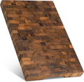 SHUMARU XL End Grain Cutting Board 20×13×1.6" Thick – 11 LB Heavy Duty Butcher Block – 260 SQ IN Flat Workspace for Meal Prep, Dough, & Pizza – Knife-Friendly Wood Chopping Board with Non-Slip Feet