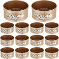 Sunnyray 12 Pcs 4 Inch Springform Pan for Baking Mini Cheesecake Pans with Removable Bottom Nonstick Leakproof Round Cake Mold Spring Form Molds for Mini Cheesecake Pizza and Quiches (Gold)