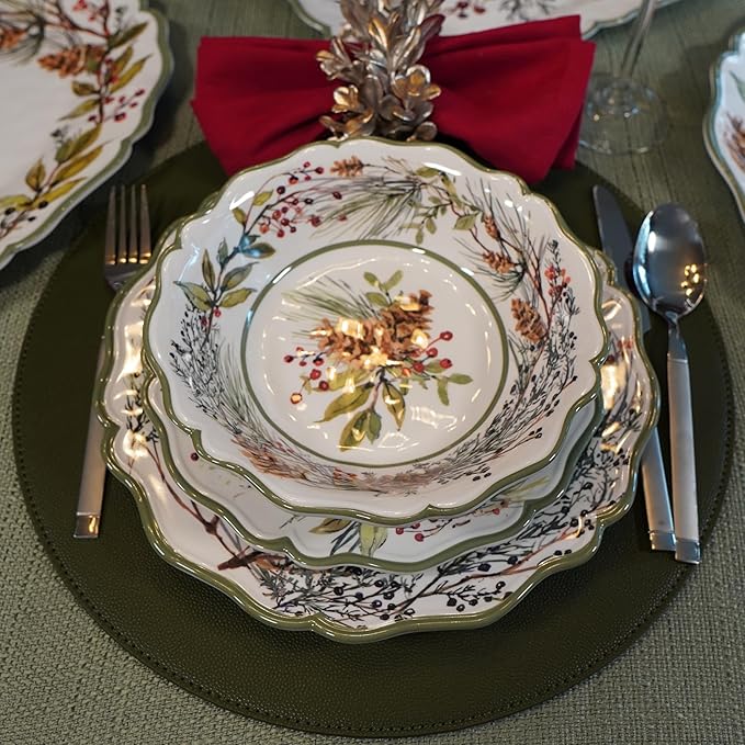 Certified International Winter Forest 12 Pc Dinnerware Set, Service for 4