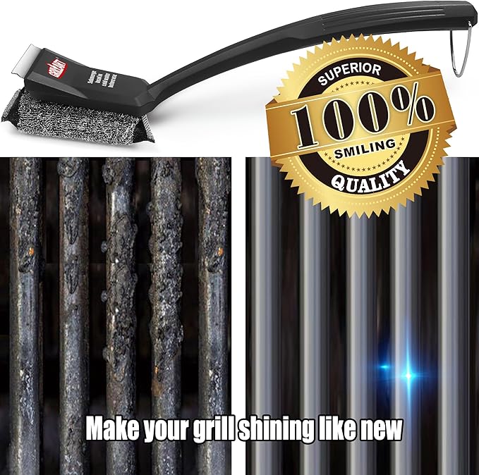 GRILLART Grill Brush Bristle Free, SteamWizards [Ultra Safe & Efficient] Grill Cleaner Brush for All Grill Grates, Replaceable Head BBQ Grill Brush for Outdoor Grill, Grill Accessories, Gifts for Men