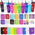 150Pcs/20 Set Christian Church Gifts Bulk for Women Men Include 24OZ Plastic Bible Verse Cups with Religious Notebooks Pens Bracelets, Voluteers Christian Religious Gifts for Mother Father's Day