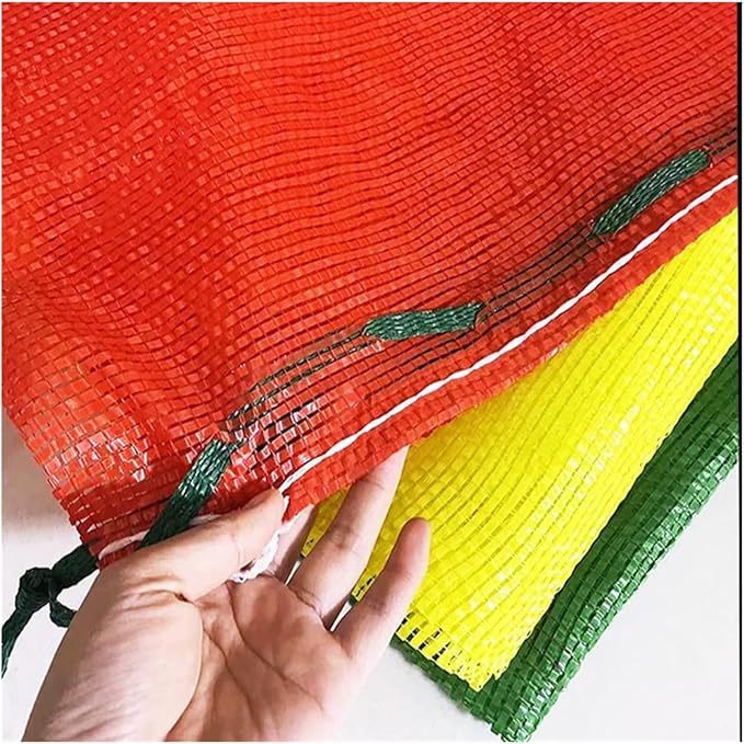 50Pcs Thickening Mesh Woven Bag Package Fruits Vegetables Mesh Storage Bags(35x65cm)