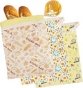 3-Pack pure cotton Reusable Beeswax Bread Bags - Large 17x13 Inch for Sourdough & Homemade Bread Storage | All-Natural Beeswax Preservation, Eco-Friendly Cotton Food Bags - Easy to Clean & Daily Use