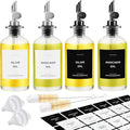 Spaceneat Olive Oil Dispenser Bottle for Kitchen, 11.8 fl oz, Silver & Black Bundle