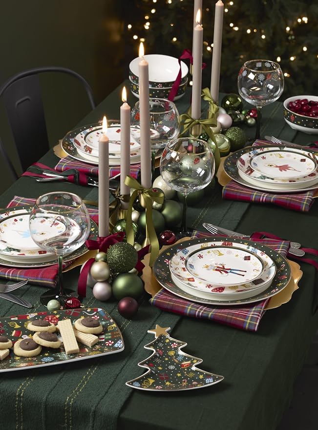Lenox Nutcracker Ballet Collection, Porcelain Dinnerware and Serveware, Dinner Plates, Set of 4