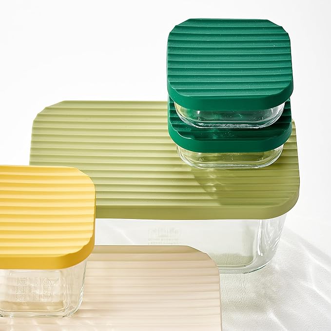 ProTuning HAVSTOBIS Food container with lid, set of 5, transparent/multicolour