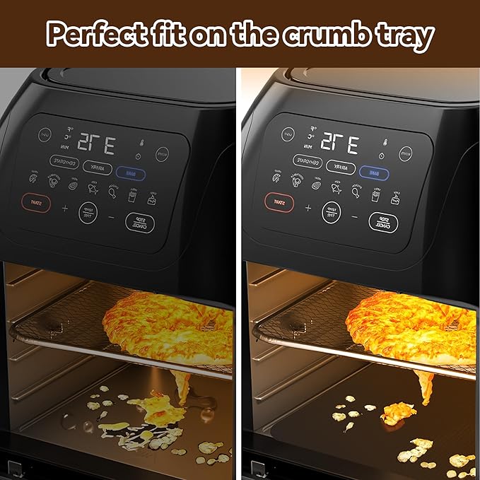 Air Fryer Accessories for CHEFMAN Multifunctional Digital Air Fryer 10 Qt, 2pack Basket Tray 100pcs Air Fryer Liners and 4pcs Black Non Stick Mat