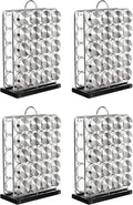 Amazon Basics 20 Jars Spice Organizer Rack, Silver (Pack of 4)
