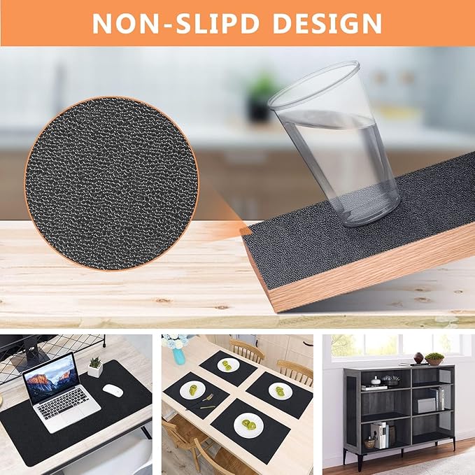 WochiTV Shelf Liner for Cabinets, Drawer 20 x 354 inches, Non Adhesive Non Slip Foam Mat for Kitchen, Pantry, Bathroom, Cupboard, Garage, Closet, Shelves, Drawer, Tool Box, Black