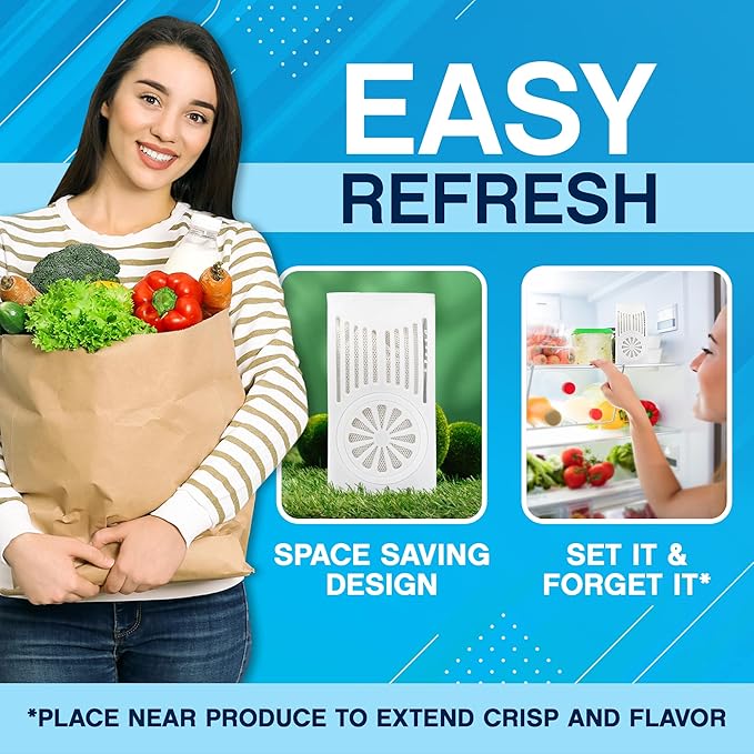 NonScents Shoe & Refrigerator Deodorizer Bundle - 2 Pack (4 Count) Shoe Odor Eliminator & 2 Refrigerator Deodorizer - Powerful, Reusable Odor Absorbers for Shoes, Fridge, Closets - Unscented Freshness