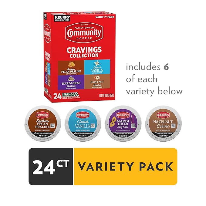 Community Coffee Cravings Collection Variety Pack, 24 ct K-Cup® Pods (Pack of 1)
