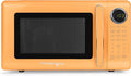 Nostalgia Modern Retro Compact Countertop Microwave Oven - 0.7 Cu. Ft. - 700-Watts with LED Digital Display - Child Lock - Easy Clean Interior - Orange