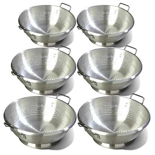 Carlisle FoodService Products 60277 Dura-Ware Heavy Weight Commercial Colander, 16 Quart (Pack of 6)