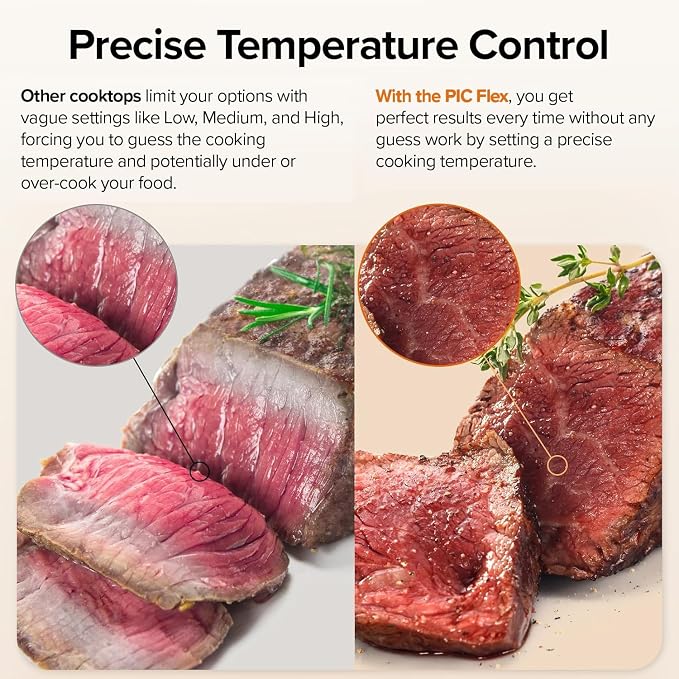 Nuwave Precision Induction Cooktop, 10.25” Shatter-Proof Ceramic Glass, 6.5” Heating Coil, 81 Temps from 100°F to 500°F, 3 Wattage Settings 600, 900 & 1400 Watts