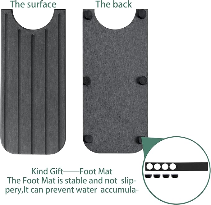 NiuYichee 17inch x 4inch Kitchen Sink Faucet Mat, Water Absorbing Stone Faucet Splash Guard for Bathroom Counter, Quick Drying Diatomite Tray for Kitchen Sink, Dark Gray
