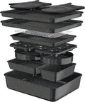 Wildone 13-Piece Baking Pans Set Nonstick - Stackable Bakeware Sets Including Cookie Sheets for Baking, Rack, Muffin Pan, Cake pan, Loaf Pan, Roasting Pan, Heavy Duty & Easy Clean, Black