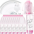 Sliner 50 Set Wedding Favors for Guests Bulk 2oz Acrylic Take a Shot We Tied the Knot Shot Glasses with Thank You Cards Organza Bags for Guest Souvenirs Wedding Newlyweds Bridal Shower Gifts (Pink)